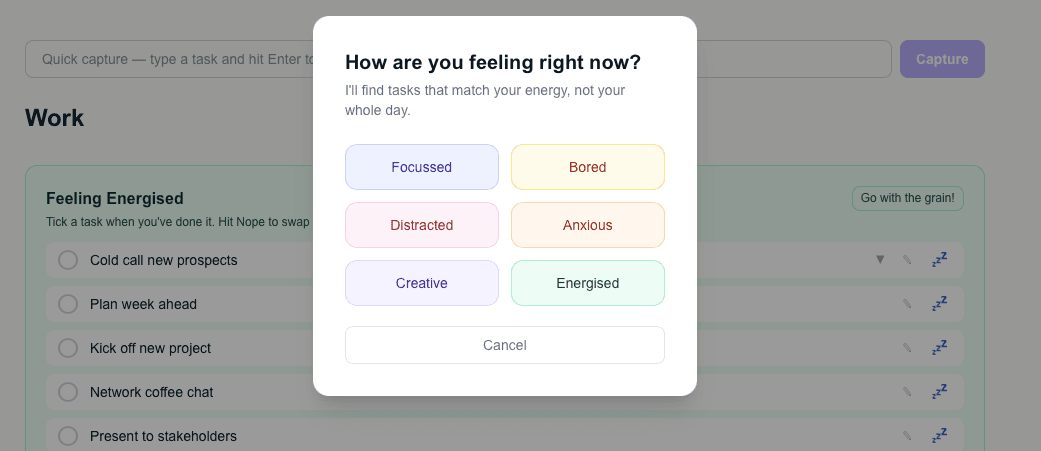 Picking your mood